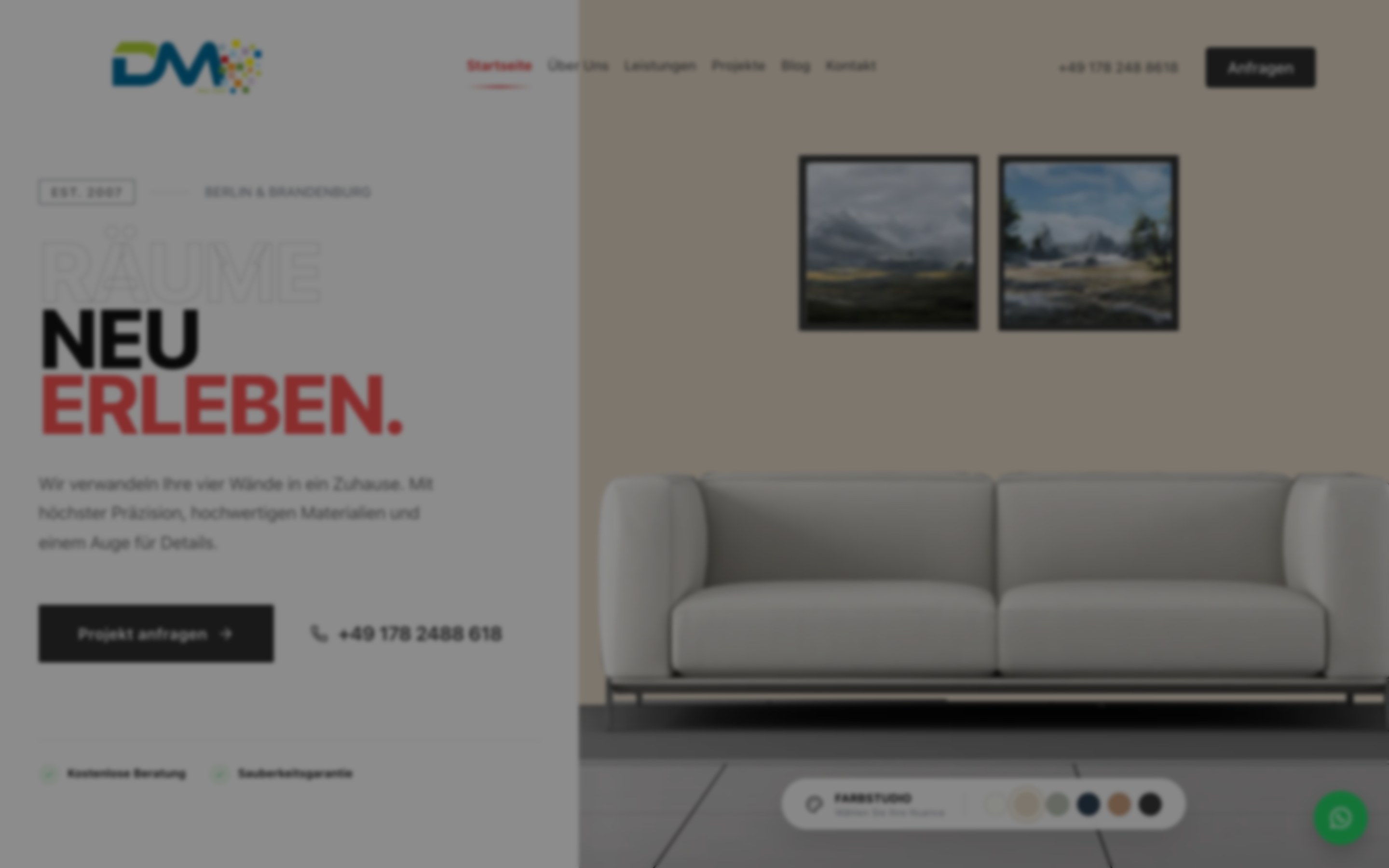 DM Maler — live site preview