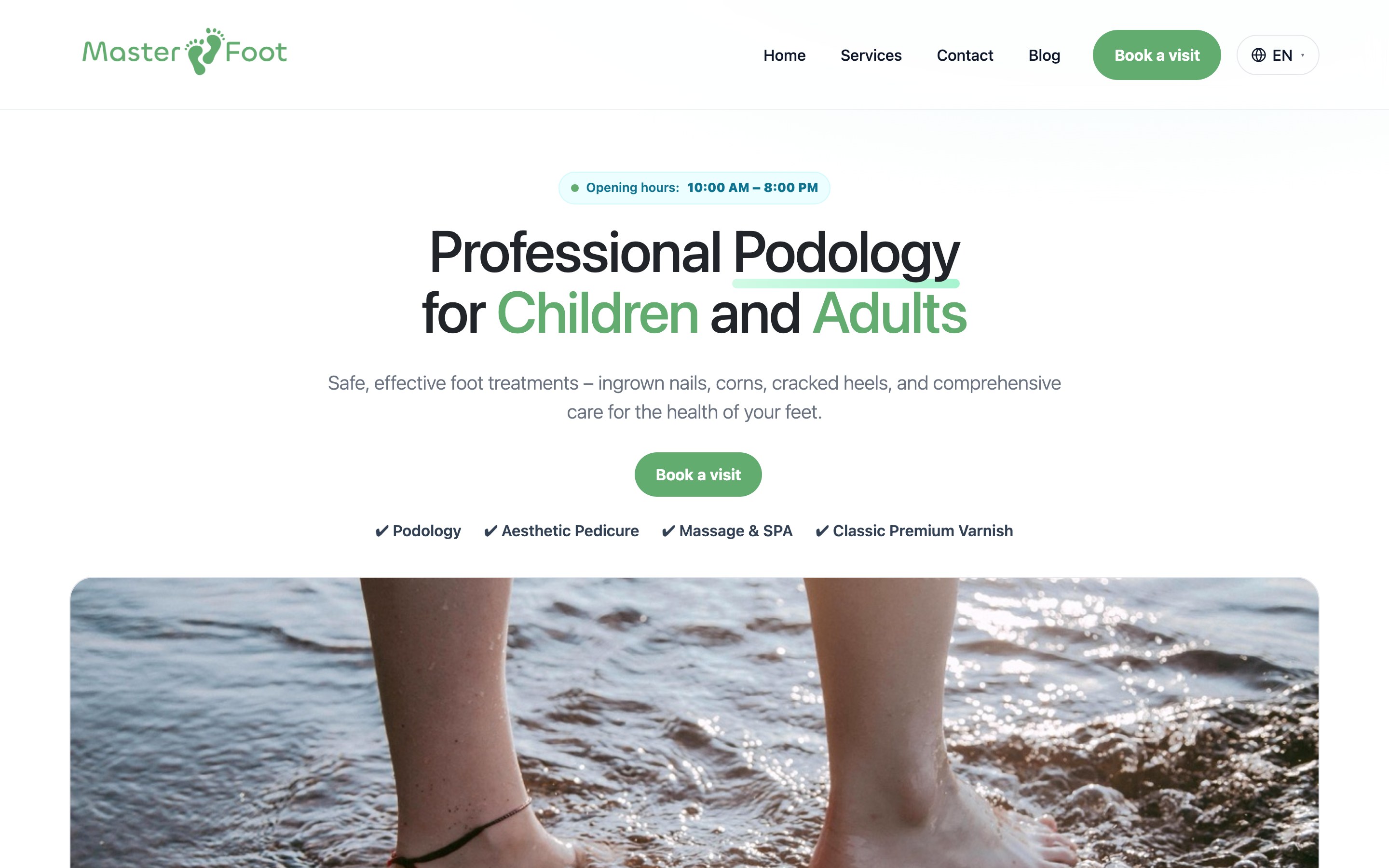 Master Foot — live site preview
