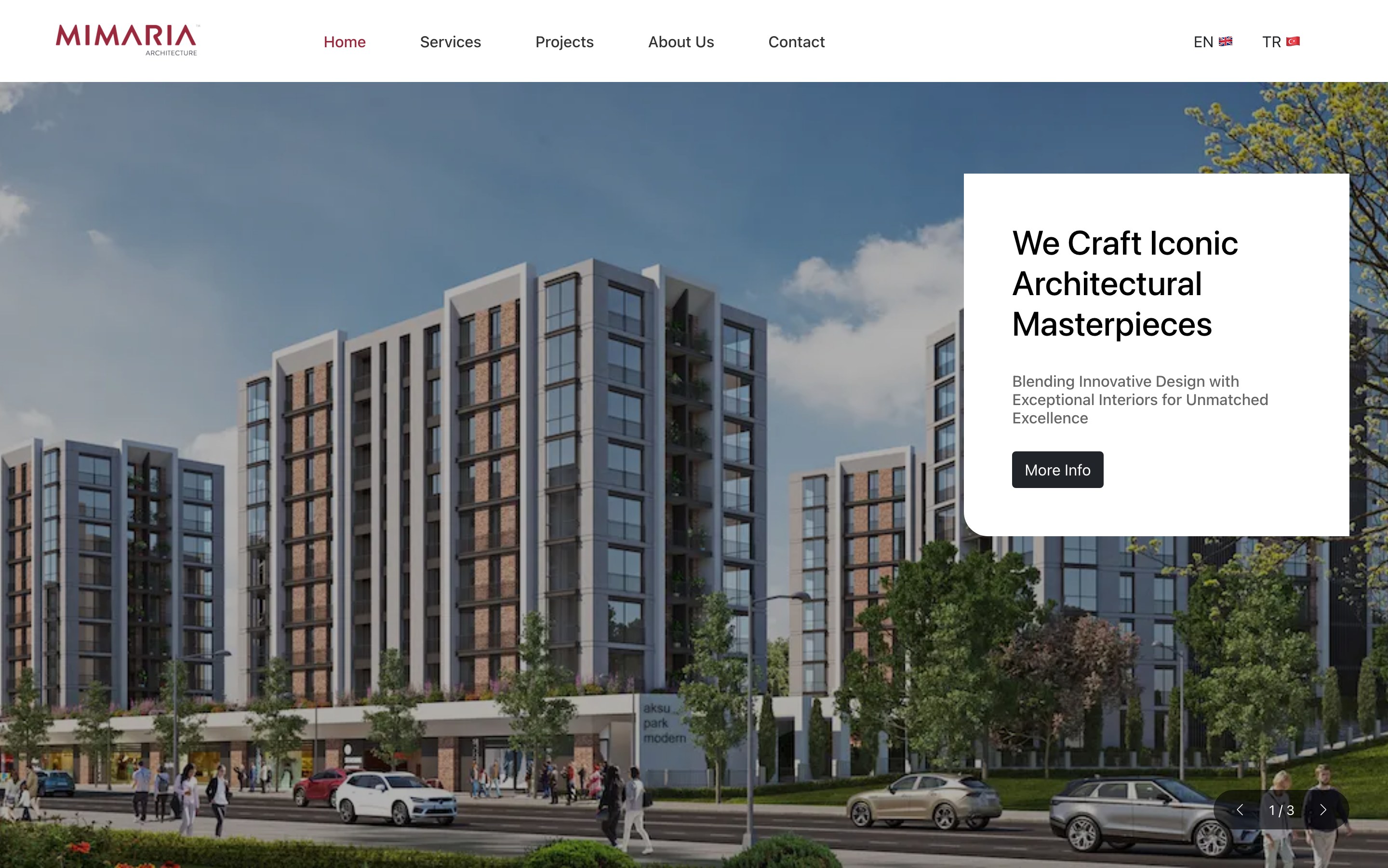 Mimaria — live site preview
