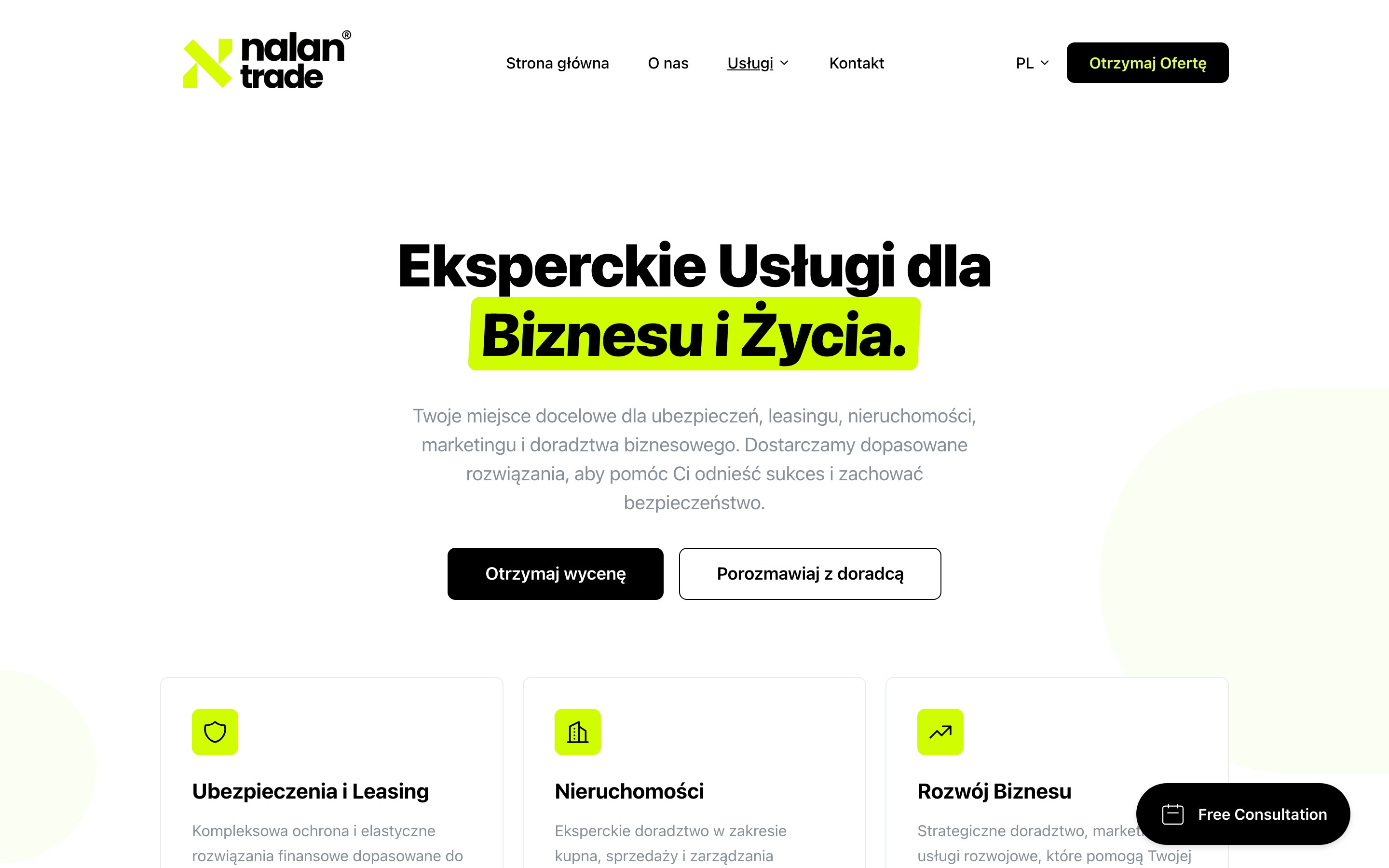 Nalan Trade — multi-service consultancy site