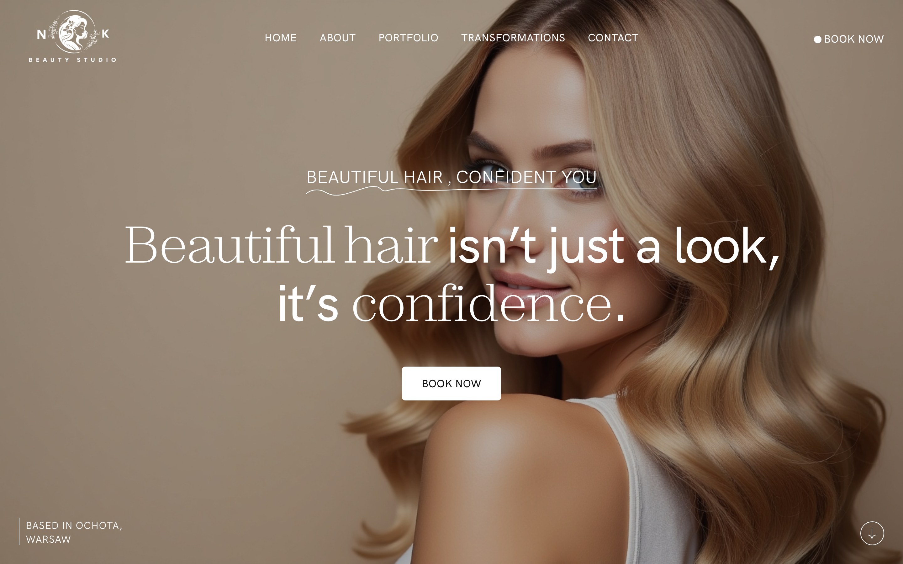 NK Beauty Studio — live site preview